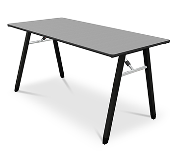 A fold table Metal legs – Graphite Black top